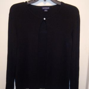 Vintage Ann Taylor Black Silk Cardigan